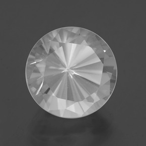 Quartz blanc naturelle coupe roude, 6,13 ct, VVS
