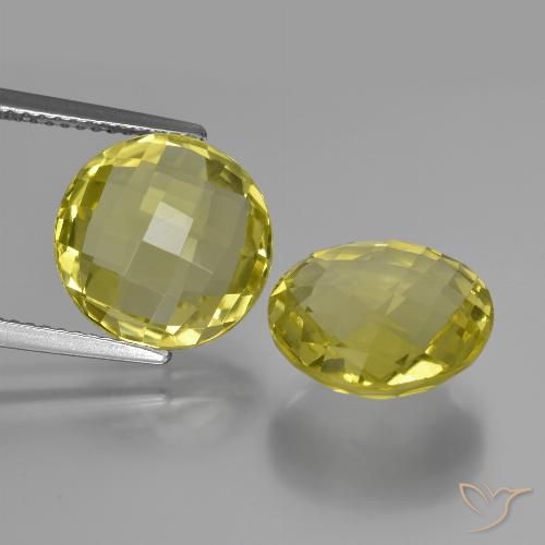 10.53ctw Naturel Jaune ananas Quartz, Tour, VVS-VS