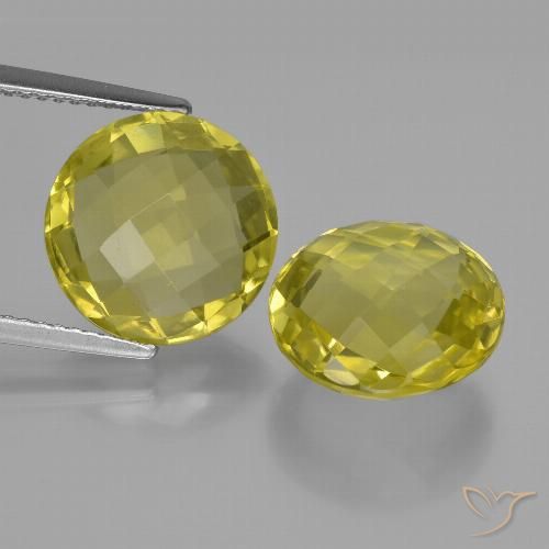 10.43ctw Naturel Jaune ananas Quartz, Tour, VVS-VS