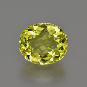 Quartz Citron naturelle Coupe ovale, 5.27 ct, VS