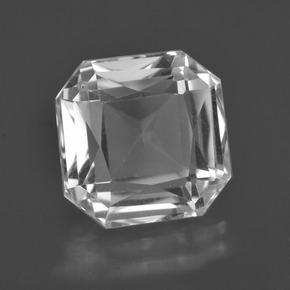 Quartz blanc naturelle taille émeraude, 6,78 ct, VVS