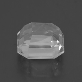 Quartz blanc naturelle taille émeraude, 6,78 ct, VVS