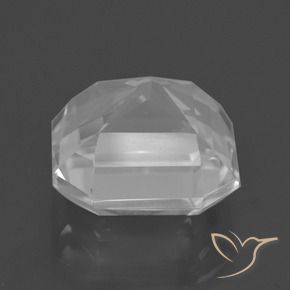 Quartz blanc naturelle taille émeraude, 8,72 ct, VVS