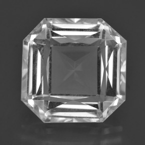 Quartz Blanc naturelle Taille émeraude, 10.84 ct, VVS-VS