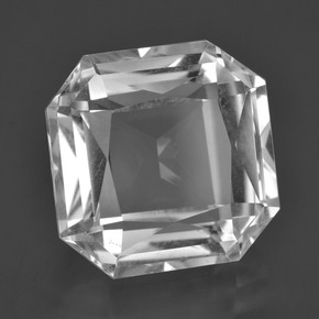 Quartz Blanc naturelle Taille émeraude, 10.84 ct, VVS-VS