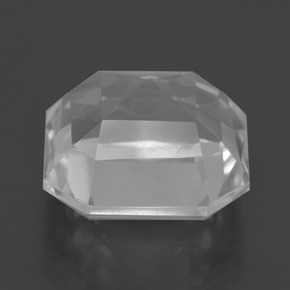 Quartz Blanc naturelle Taille émeraude, 10.84 ct, VVS-VS