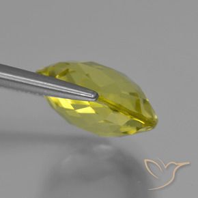 Quartz jaune naturelle coupe roude, 5,31 ct, VVS-VS