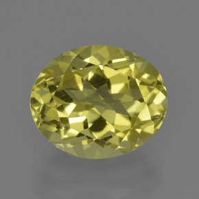 Quartz jaune naturelle coupe ovale, 3,59 ct, VS