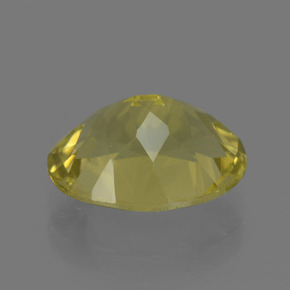 Quartz jaune naturelle coupe ovale, 3,04 ct, VS