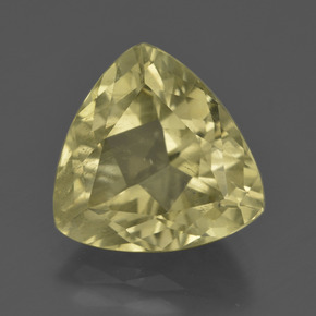 Quartz jaune naturelle trillion, 5,18 ct, VS-SI