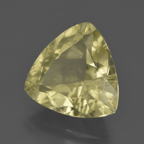 Quartz jaune naturelle trillion, 5,18 ct, VS-SI