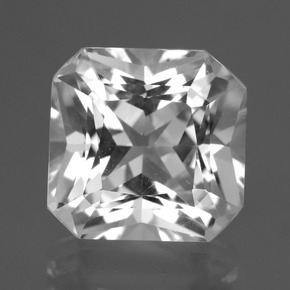 Quartz blanc naturelle taille émeraude, 6,46 ct, VVS-VS