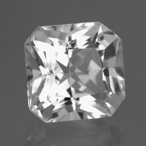Quartz blanc naturelle taille émeraude, 6,46 ct, VVS-VS