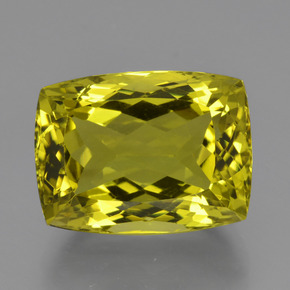 Quartz jaune naturelle coupe coussin, 22,65 ct, VVS