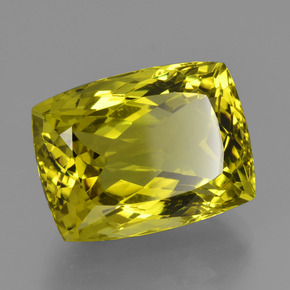Quartz jaune naturelle coupe coussin, 22,65 ct, VVS