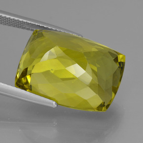 Quartz jaune naturelle coupe coussin, 22,65 ct, VVS