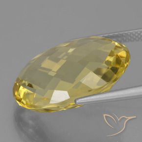 Quartz Jaune clair naturelle ovale, 17.03 ct, VS
