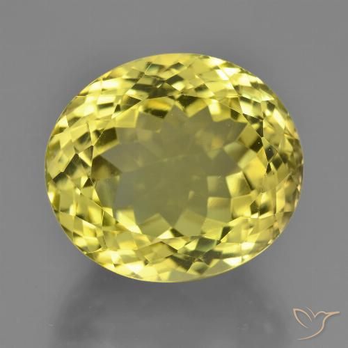 18.09ct Naturel Jaune moyen-léger Quartz, ovale, VVS-VS
