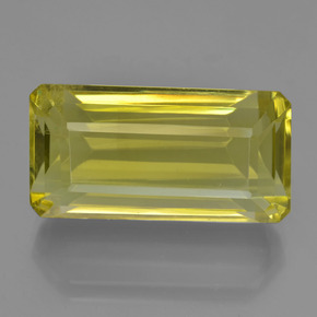 Quartz jaune naturelle taille émeraude, 18,76 ct, VS