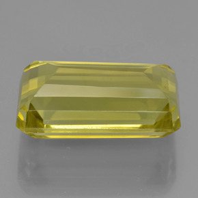 Quartz jaune naturelle taille émeraude, 18,76 ct, VS