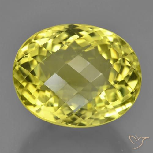 22.75ct Naturel Jaune intense Quartz, ovale, VVS-VS
