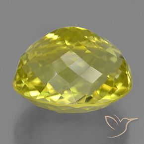 Quartz Jaune intense naturelle ovale, 22.75 ct, VVS-VS