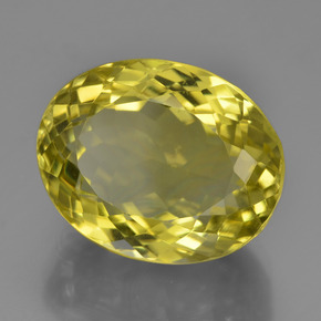 Quartz Jaune ananas naturelle Coupe ovale, 16.04 ct, VVS-VS