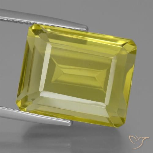 17.54ct Naturel Jaune vif Quartz, Taille émeraude, VVS-VS