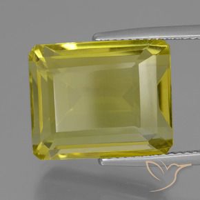Quartz Jaune vif naturelle Octogone / coupe Émeraude, 17.54 ct, VVS-VS