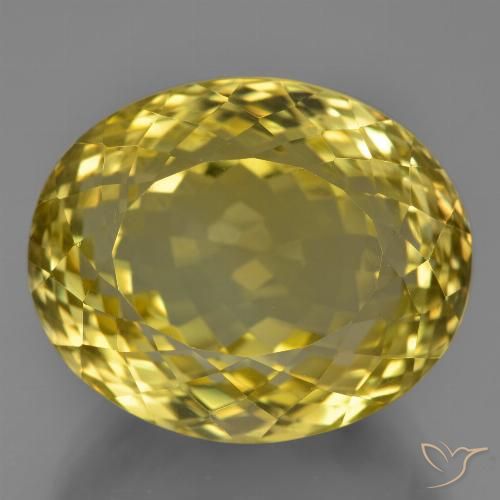 28.14ct Naturel Jaune moyen Quartz, ovale, VVS