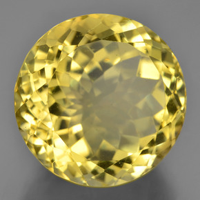 Quartz jaune naturelle coupe roude, 24,67 ct, VS