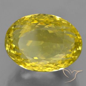 Quartz Bourdon jaune naturelle ovale, 27.92 ct, VVS-VS