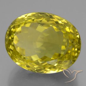 Quartz Jaune maïs naturelle ovale, 21.76 ct, VVS