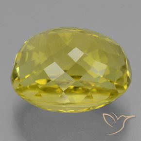 Quartz Jaune maïs naturelle ovale, 21.76 ct, VVS