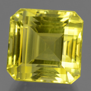 Quartz Citron naturelle Taille émeraude, 20.86 ct, VVS-VS