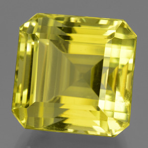 Quartz Citron naturelle Taille émeraude, 20.86 ct, VVS-VS