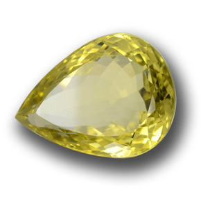 Quartz jaune naturelle en forme de poire, 17,50 ct, VVS