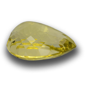 Quartz jaune naturelle en forme de poire, 17,50 ct, VVS