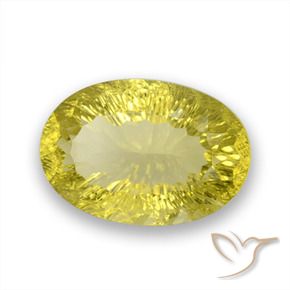Quartz Jaune moyen naturelle ovale, 26.58 ct, VVS