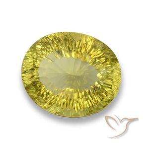 Quartz Jaune ananas naturelle ovale, 30.65 ct, VVS
