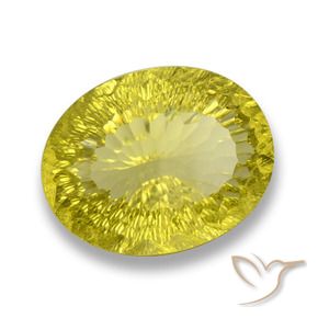 Quartz Jaune ananas naturelle ovale, 61.96 ct, VVS