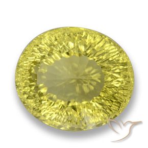 Quartz Bourdon jaune naturelle ovale, 27.80 ct, VVS