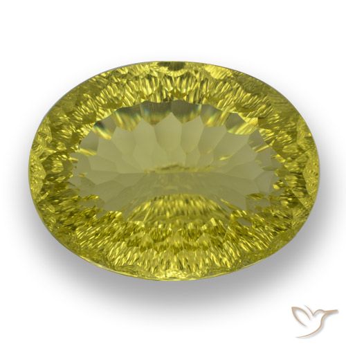 63.61ct Naturel Jaune ananas Quartz, ovale, VVS