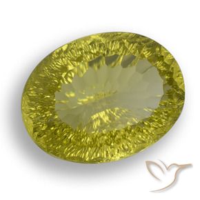 Quartz Jaune ananas naturelle ovale, 63.61 ct, VVS