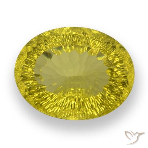 57.99ct Naturel Jaune riche Quartz, ovale, VVS