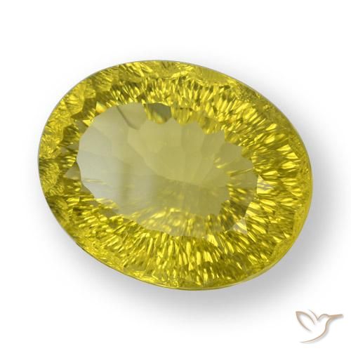 Quartz Jaune riche naturelle ovale, 57.99 ct, VVS
