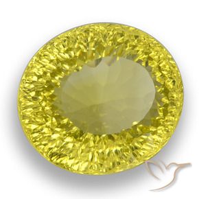 Quartz Bourdon jaune naturelle ovale, 38.26 ct, VVS