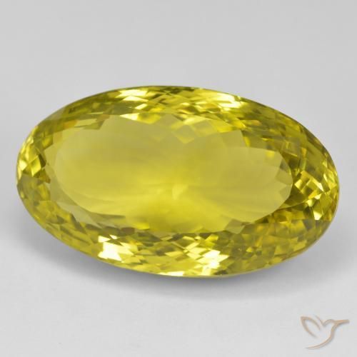Quartz Jaune moyen naturelle ovale, 56.02 ct, VVS