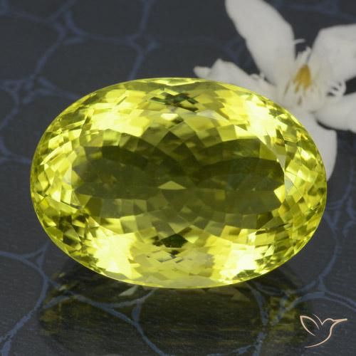 44.72ct Naturel Jaune citron Quartz, ovale, VVS-VS
