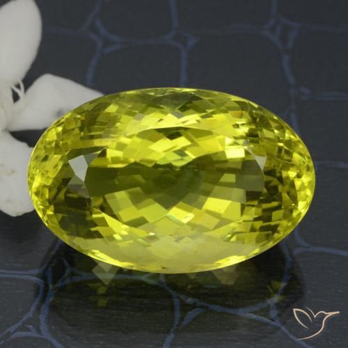 38.11ct Naturel Jaune moyen Quartz, ovale, VVS-VS